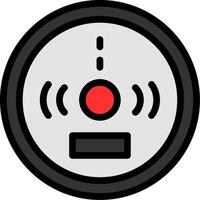 Carbon Monoxide Detector Line Filled Icon vector