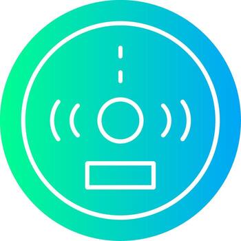 carbón monóxido detector sólido multi degradado icono vector