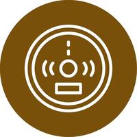 Carbon Monoxide Detector Outline Circle Icon vector