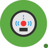 Carbon Monoxide Detector Flat Shadow Icon vector