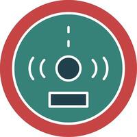 Carbon Monoxide Detector Glyph Two Color Icon vector