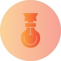 Light Bulb Gradient Circle Icon vector