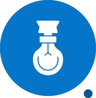 Light Bulb Glyph Shadow Icon vector