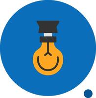 Light Bulb Flat Shadow Icon vector