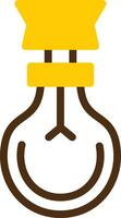 Light Bulb Yellow Lieanr Circle Icon vector