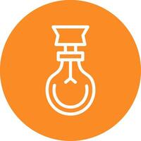 Light Bulb Outline Circle Icon vector