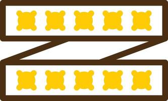 LED Strip Yellow Lieanr Circle Icon vector
