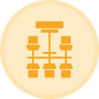 Chandelier Multicolor Circle Icon vector