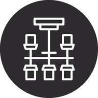Chandelier Inverted Icon vector