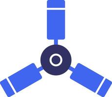 Ceiling Fan Solid Two Color Icon vector