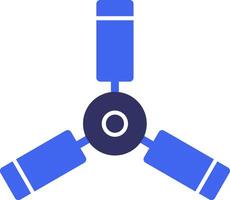 Ceiling Fan Solid Two Color Icon vector