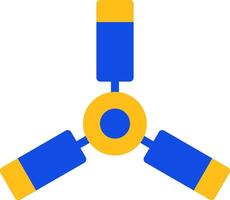 Ceiling Fan Flat Two Color Icon vector