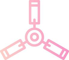 Ceiling Fan Linear Gradient Icon vector