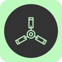 Ceiling Fan Linear Round Icon vector