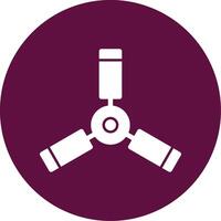 Ceiling Fan Glyph Circle Icon vector