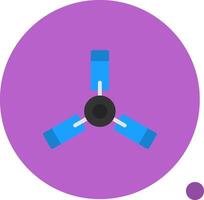 techo ventilador plano sombra icono vector