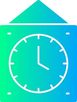 Wall Clock Solid Multi Gradient Icon vector