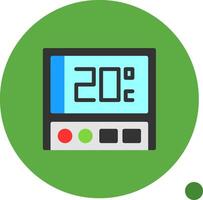 Thermostat Flat Shadow Icon vector