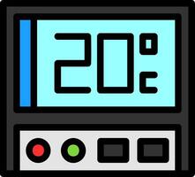 Thermostat Line Filled Icon vector