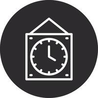 Wall Clock Inverted Icon vector