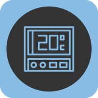 Thermostat Linear Round Icon vector