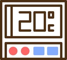 Thermostat Color Filled Icon vector