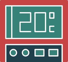 Thermostat Glyph Two Color Icon vector