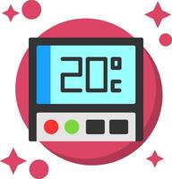 Thermostat Tailed Color Icon vector