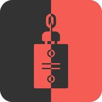 Key Holder Red Inverse Icon vector