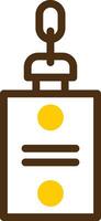 Key Holder Yellow Lieanr Circle Icon vector