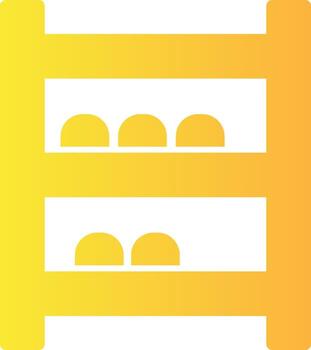 Shoe Rack Solid Multi Gradient Icon vector