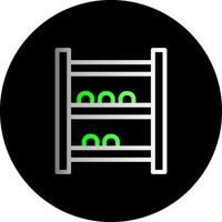 Shoe Rack Dual Gradient Circle Icon vector