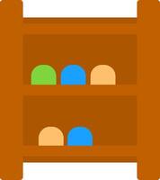 Shoe Rack Flat Icon vector