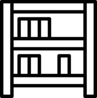 Bookshelf Line Icon vector