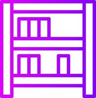 Bookshelf Linear Gradient Icon vector