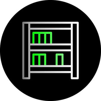 Bookshelf Dual Gradient Circle Icon vector