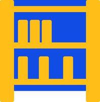 Bookshelf Flat Two Color Icon vector