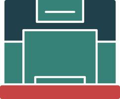 Fireplace Glyph Two Color Icon vector