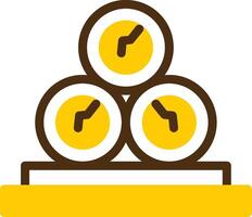 Firewood Yellow Lieanr Circle Icon vector