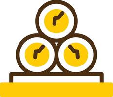 Firewood Yellow Lieanr Circle Icon vector