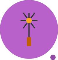 Chimney Brush Flat Shadow Icon vector