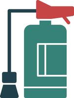 Fire Extinguisher Glyph Two Color Icon vector