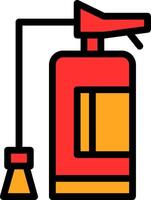 Fire Extinguisher Line Filled Icon vector