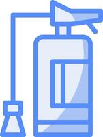 Fire Extinguisher Line Filled Blue Icon vector