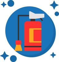 Fire Extinguisher Tailed Color Icon vector