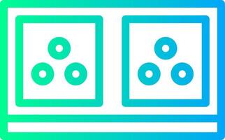 Electric Socket Linear Gradient Icon vector
