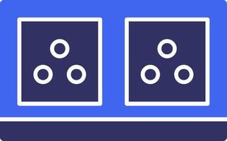 Electric Socket Solid Two Color Icon vector