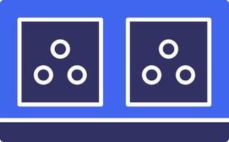 Electric Socket Solid Two Color Icon vector