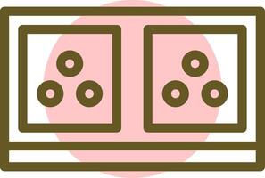 Electric Socket Linear Circle Icon vector