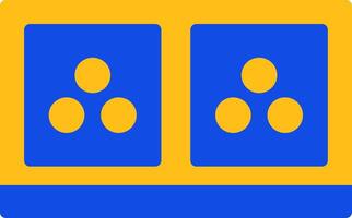 Electric Socket Flat Two Color Icon vector